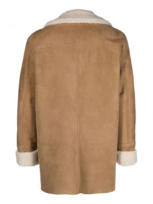 Płaszcz skórzany Salvatore Santoro brązowy