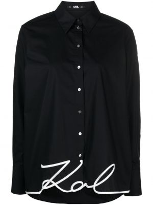 Bavlnená košeľa s výšivkou Karl Lagerfeld
