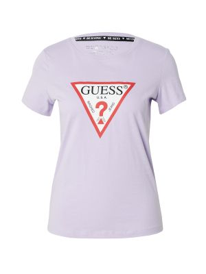 Marškinėliai slim fit Guess violetinė
