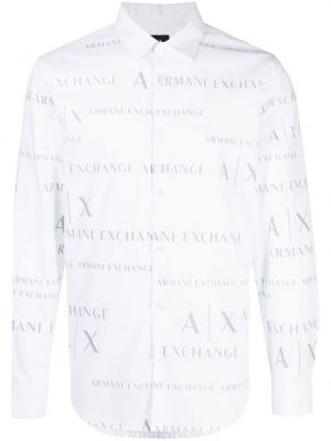Памучна риза с принт Armani Exchange