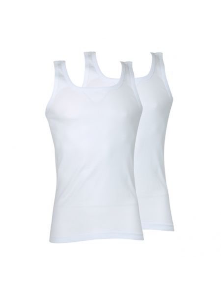 Camiseta sin mangas de algodón Athena blanco