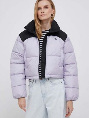 Утепленная куртка Calvin Klein Jeans фиолетовая