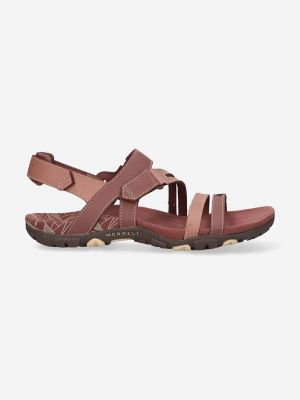 Sandale din piele Merrell roz