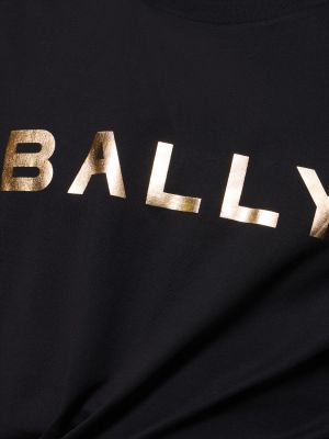 Camiseta de algodón de tela jersey Bally negro
