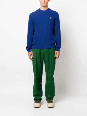 Vlněné rovné kalhoty Kiko Kostadinov zelené
