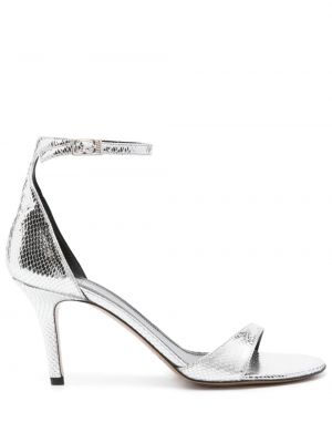 Stříbrné kožené sandály Isabel Marant