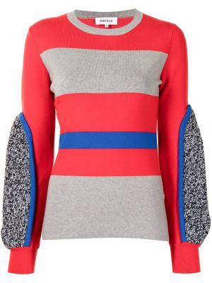 Długi sweter bawełniane z okrągłym dekoltem Enfold - czerwony