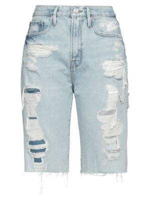 Pantalones cortos vaqueros de algodón Frame azul