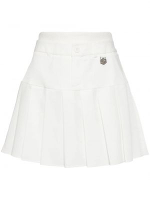 Plisirana mini suknja Chocoolate bijela