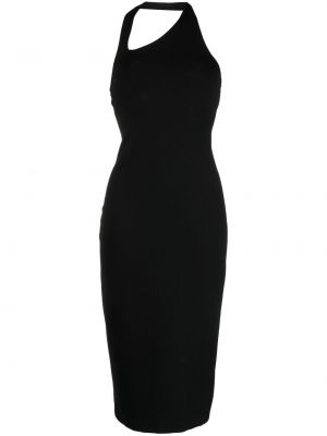 Viskózové šaty s odhalenými zády Victor Glemaud - černá