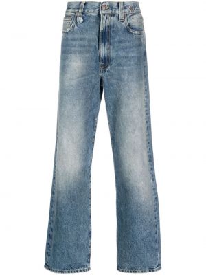 Niebieskie proste jeansy z przetarciami R13