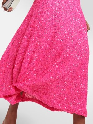 Макси рокля Rotate Birger Christensen розово