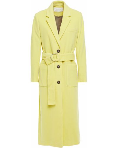 Американское шерстяное пальто винтажное American Vintage, желтый