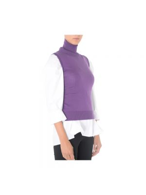 Jersey cuello alto con cuello alto de tela jersey Sportmax violeta
