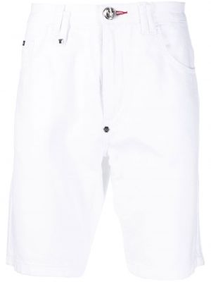 Džínové šortky Philipp Plein bílé