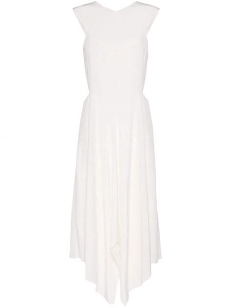 Копринена коктейлна рокля Joseph бяло
