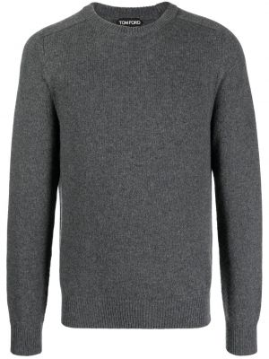 Pletený kašmírový svetr Tom Ford šedý
