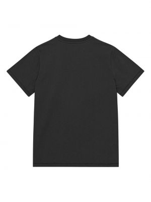 Raštuotas medvilninis marškinėliai Ganni juoda