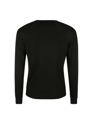 Jersey de lana de tela jersey de cuello redondo Sease negro