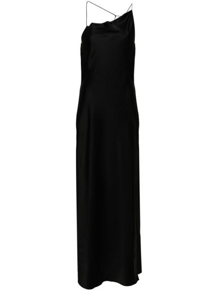Satenska večernja haljina Calvin Klein crna