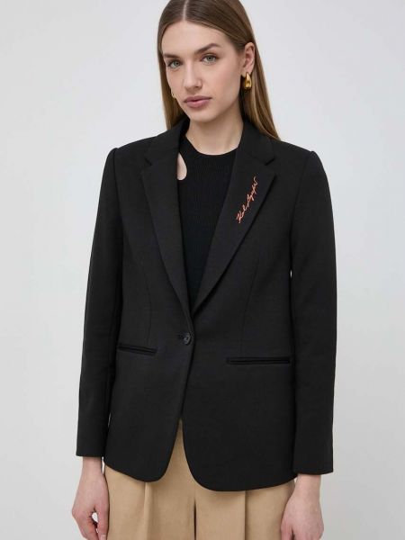Однотонный пиджак Karl Lagerfeld черный