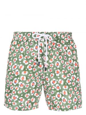 Kratke hlače s cvetličnim vzorcem s potiskom Barba zelena