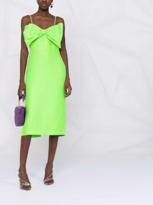 Midi šaty s mašlí Msgm zelené