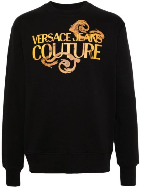 Raštuotas džemperis Versace Jeans Couture juoda