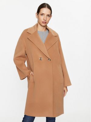 Vilnonis žieminis paltas Marella ruda