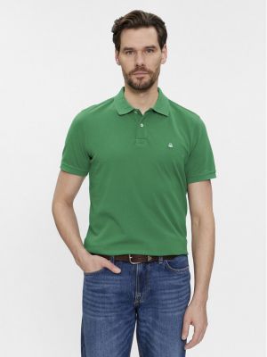 Polo marškinėliai United Colors Of Benetton žalia