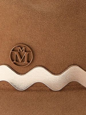 Kapelusz filcowy Maison Michel brązowy