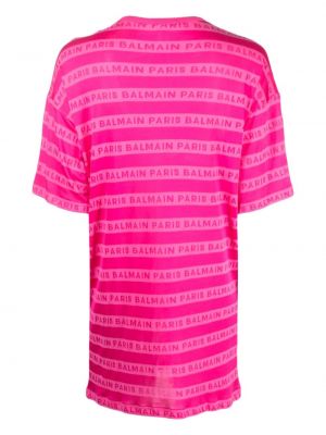 T-shirt à imprimé Balmain rose