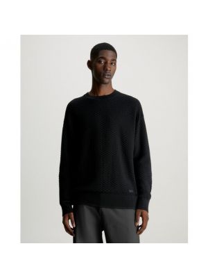 Jersey de algodón de tela jersey Calvin Klein negro
