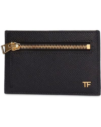 Kožená peněženka na zip Tom Ford černá