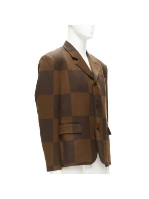 Chaqueta de lana Louis Vuitton Vintage marrón