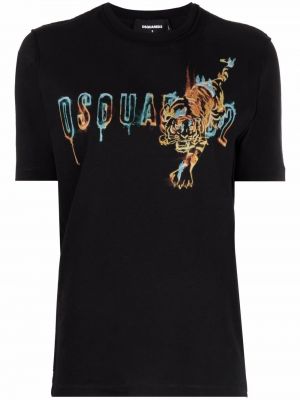 Trykt t-skjorte Dsquared2 svart