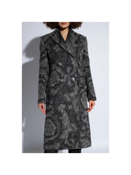 Abrigo de lana Versace gris