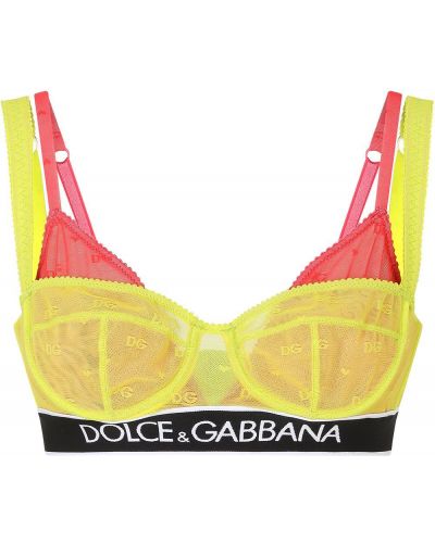 Top de encaje Dolce & Gabbana amarillo