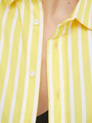 Koszula bawełniana relaxed fit w paski Polo Ralph Lauren żółta