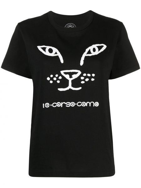 T-shirt mit print 10 Corso Como schwarz