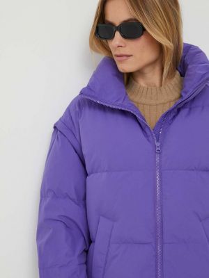 Geacă cu puf oversize United Colors Of Benetton violet