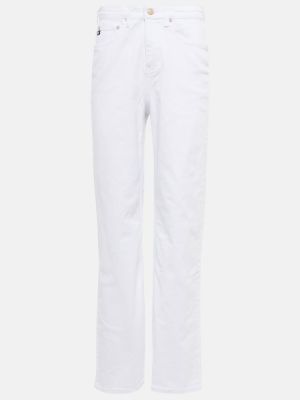 Laia lõikega kõrge vöökohaga teksapüksid Ag Jeans valge