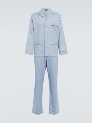 Kokvilnas pidžama Thom Sweeney zils