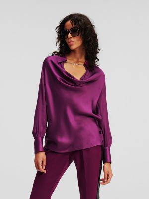 Bluza Karl Lagerfeld vijolična