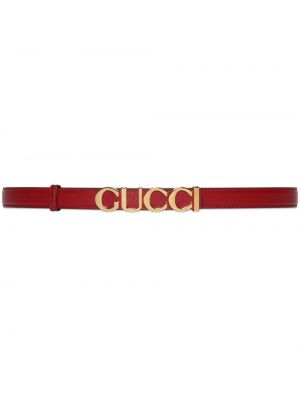 Cintura con fibbia Gucci rosso