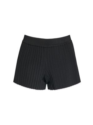Shorts en tricot plissées Jacquemus noir