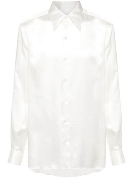 Hedvábná košile Tom Ford bílá