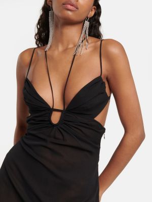 Mini robe en coton Nensi Dojaka noir