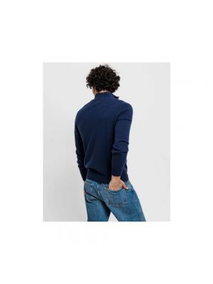 Jersey cuello alto de lana de tela jersey Gant azul