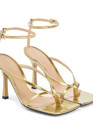 Kožené sandály Bottega Veneta zlaté